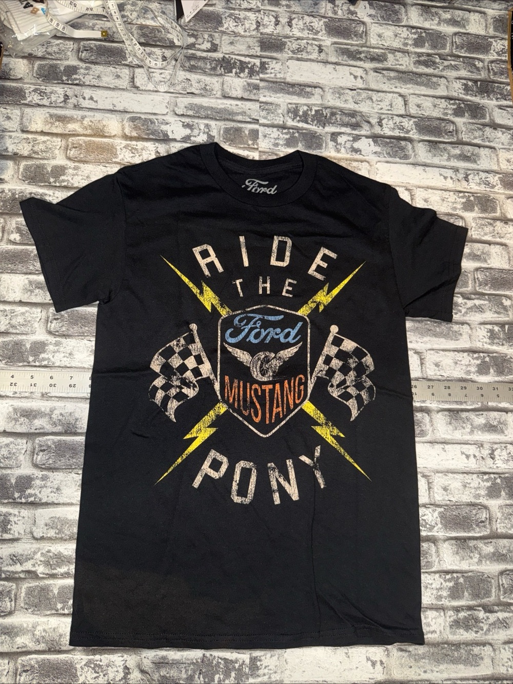 Ford Mustang “Ride The Pony” Graphic T-Shirt Size Small NWOT